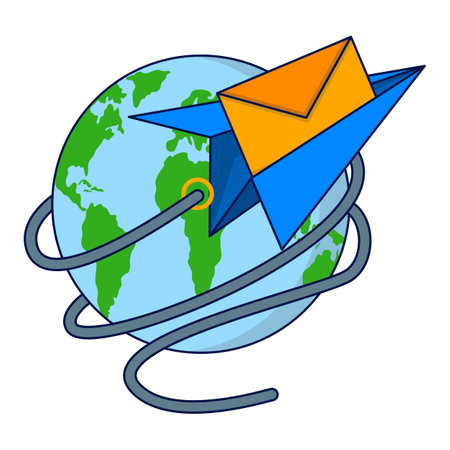 Concept of order, newsletter, email subscription. new message orders, minimal email sending, email subscriptions to send newsletters for promotions and product updatesのイラスト素材