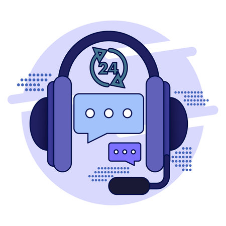 call center concept, customer service support, speech bubble. central customer service contact. contact to convey customer complaints. simple modern graphic elements for uiのイラスト素材