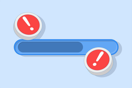 Failed process concept. unsuccessful and error. failed installation and update process of a program or system. cross with loading bar. symbol or icon. flat vector illustration.のイラスト素材