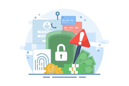 internet hacker attack and personal data security concept. Computer security technology. Anonymous hackers attack computers. Hackers steal personal data. Vector illustrationのイラスト素材