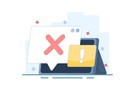 failure concept, system error, failed, rejected, wrong, error. information and warning. illustration of notification message showing cross sign. flat style design illustration.のイラスト素材
