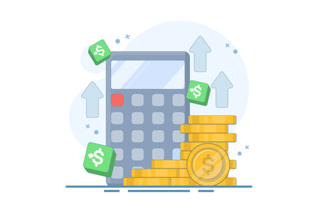 Successful investment business concept. Money Growth. Money Management. financial and business growth. Flat Cartoon Design illustration on background.のイラスト素材