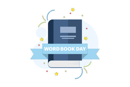 world book day concept. fond of reading books. illustration of stack of books, leaves. knowledge and hobby. happy reader reading book with flat style design. element. flat vectorのイラスト素材