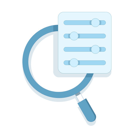 search and filter functions. magnifier and filter controls. for user interfaces, mobile apps, and websites with advanced search and customization features. Flat icon designのイラスト素材