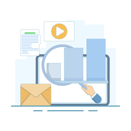 Digital marketing concept, social media SEO marketing. digital marketing to increase customer conversion, Social media, SEO optimization, social media marketing. flat design illustのイラスト素材