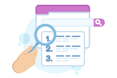 SEO ranking concepts. SEO optimization. Search engine performance, performance marketing, analytics, and search engine rankings. Rankings increaseのイラスト素材