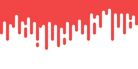 Paint dripping seamless vector background. Liquid ink flow, abstract splash pattern in flat cartoon style for wallpaper, textile and packaging design.のイラスト素材