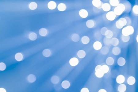blue bokeh abstract light backgrounds blur motion.の写真素材