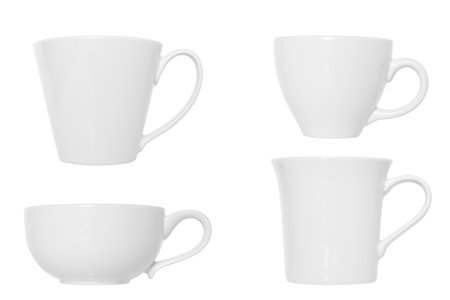 White porcelain cup isolated.の写真素材