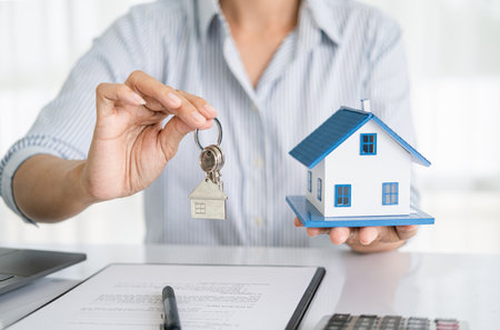 Real estate broker residential house listing contractの写真素材