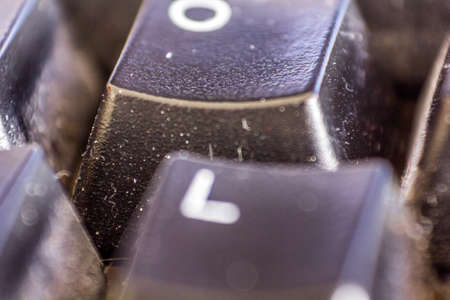 Close up dirty keyboard