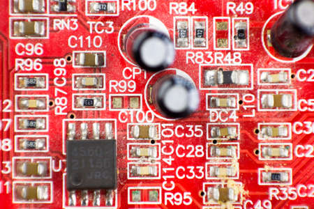 close up of sound card