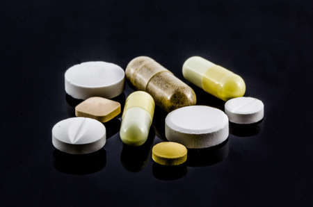 Pills medicine capsule vector icon isolated setの写真素材