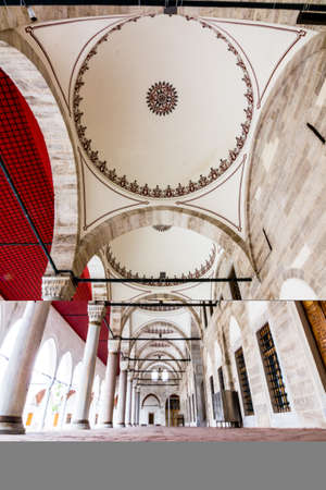 The courtyard of Mihrimah Sultan Mosque Istanbul - Turkeyのeditorial素材