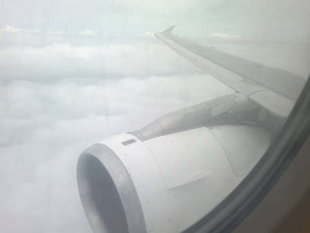 Aircraft engine and clouds