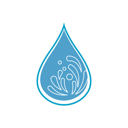 Water drop abstract nature mineral logo vector design illustration emblem isolated creative aquaの写真素材