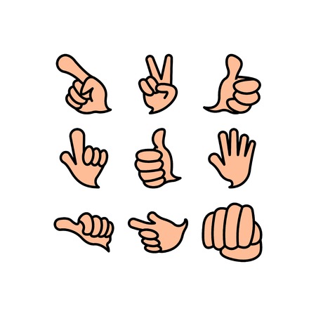 Hand Logo Template Design Vector, Emblem, Design Concept, Creative Symbol, Iconの写真素材