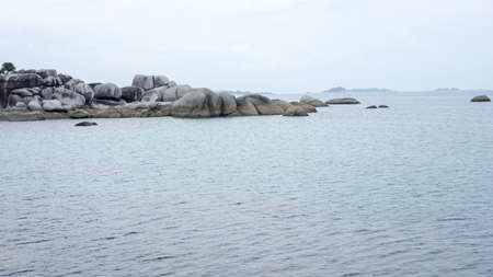 Giant big rock on the beach