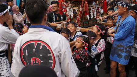 JAKARTA, INDONESIA - 23 June 2019 : Japanese festival Ennichisai in Little Tokyo Blok M Squareのeditorial素材