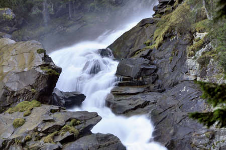 Waterfalls in Krimml, Austria. The highest falls in Europe.の写真素材