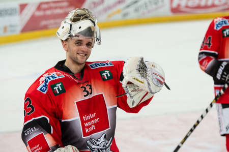 30.12.2012, Tiroler Wasserkraft Arena, Innsbruck, AUT, EBEL, HC TWK Innsbruck vs HDD Olimpija Ljubljana, 36. Runde, im Bild // during the Erste Bank Icehockey League 36th Round match between HC TWK Innsbruck and HDD Olimpija Ljubljana at the Tiroler Wasseのeditorial素材