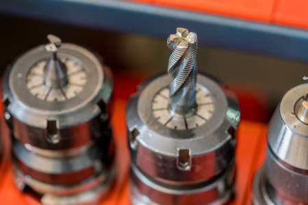 CNC milling machine with metallic end mill carbide, professional cutting tools