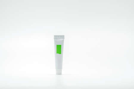 Cosmetic tube isolated on white background with copy space for textの写真素材