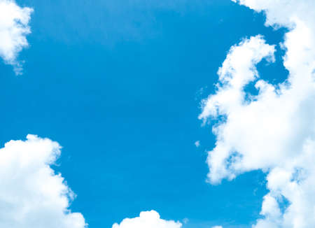 Beautiful blue sky and clouds with copy spaceの写真素材