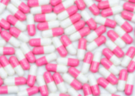 Blurred antibiotic capsule pills backgroundの写真素材
