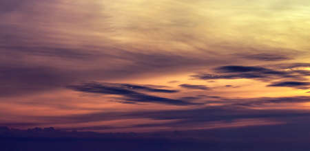 Dramatic orange sunset sky. Romantic sky. Colorful sunset. Art picture of sky at sunset. Sunset sky...