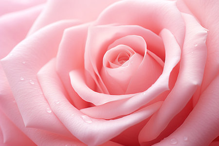 Closeup pink rose flower texture background for Valentine's Day. Pink rose texture background for romantic Valentine's Day celebration. Wedding invitation card. Macro pink rose flower. Generative AI.の素材