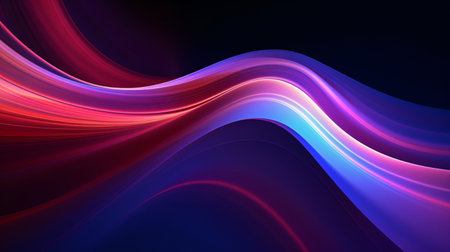 A colorful wave with red, blue and purple colors. The colors are bright and vibrant, creating a sense of energy and excitement. The wave appears to be moving, giving the impression of motionの素材