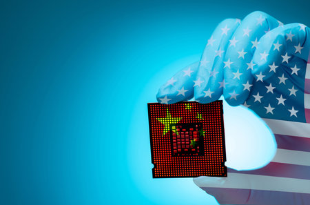 US-China chip war. Semiconductor industry. Geopolitical battleground. Tensions in US-China...