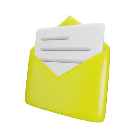 3D Mail Illustration Side View