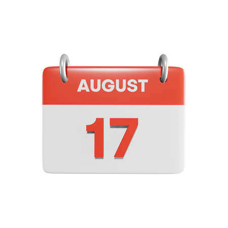 3D Calendar of Indonesia Independence Dayの写真素材