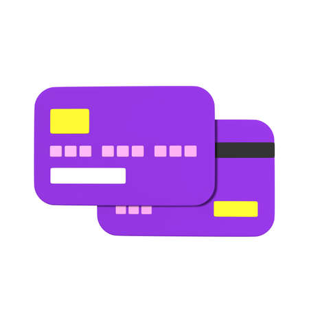 Cute 3D Credit Card Illustration Design