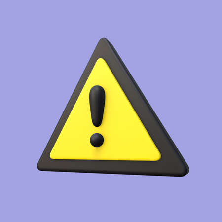 Stylized 3D Warning Sign Icon