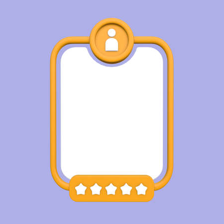 Customer Review 3D Illustration Templateの写真素材