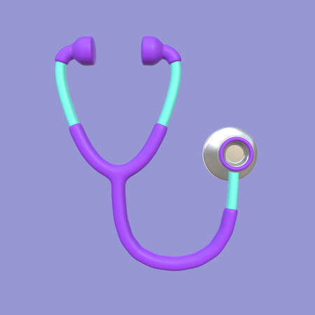 Stylized 3D Stethoscope Illustration Designの写真素材