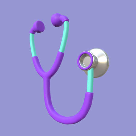 3D Stethoscope Illustration Side Viewの写真素材
