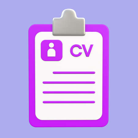 Stylized 3D CV or Resume Illustration