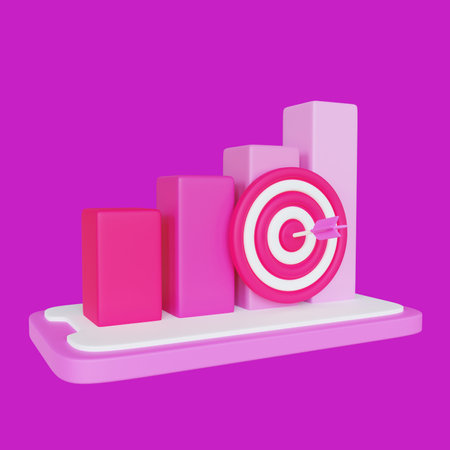 Stylized 3D Digital Marketing Growthの写真素材