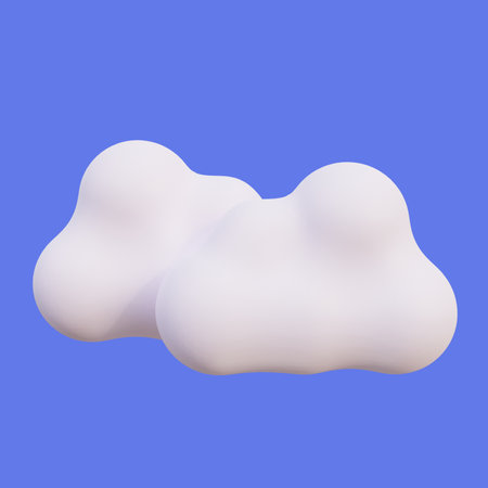 Stylized 3D Cloudy Weather Iconの写真素材