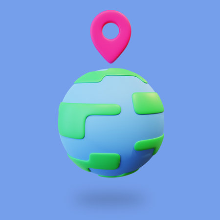 3D Delivery Pin Point Illustrationの写真素材