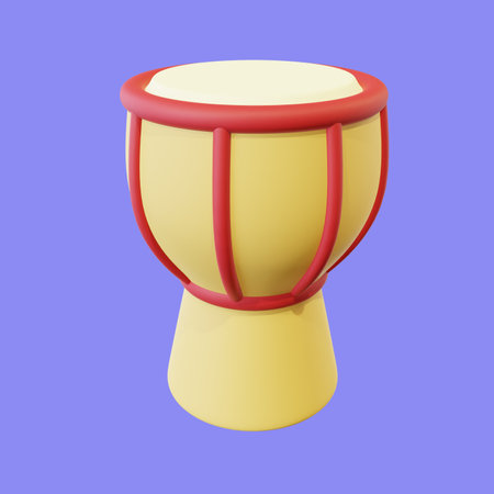 African Traditional Djembe 3d Iconの写真素材