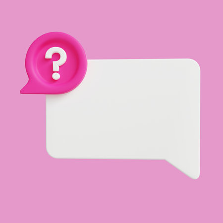 Circle Question and Answer Bubble Chat 3d Illustrationの写真素材