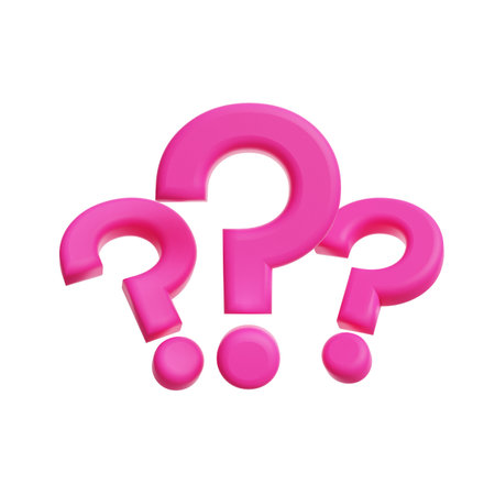 Triple Question Mark 3d Illustrationの写真素材