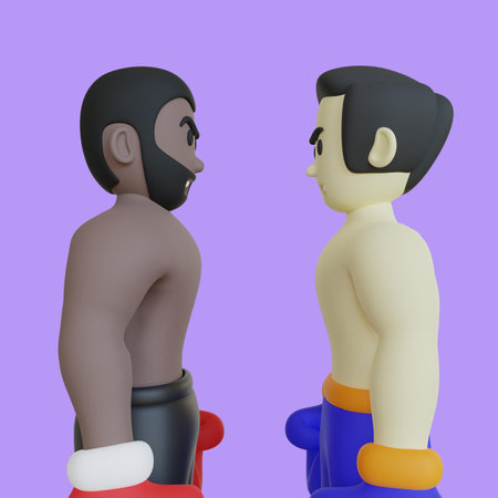Boxing Stare Down 3d Illustratonの写真素材
