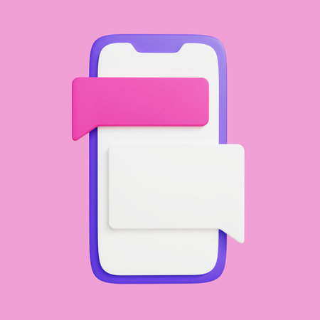 Customer Support Question and Answer Bubble Chat 3d Illustrationの写真素材