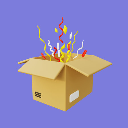 Surprise Package Box 3d Illustration